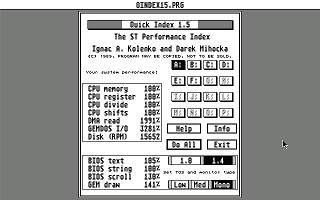 Quick Index atari screenshot